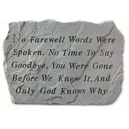 Kay Berry - Inc. No Farewell Words Were Spoken - Memorial - 18.5 Inches x 12.25 Inches KA313448